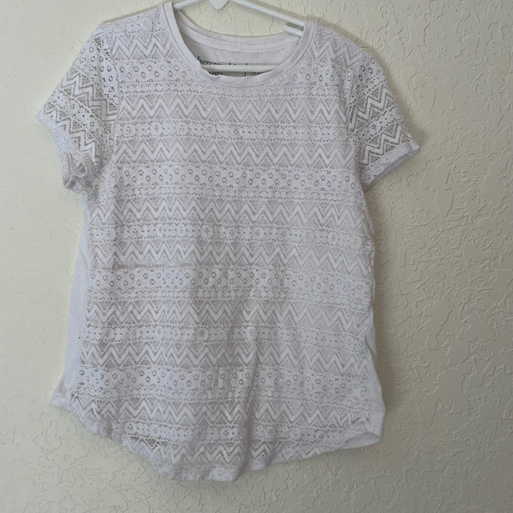 Cute white top for girls from Abercrombie kids